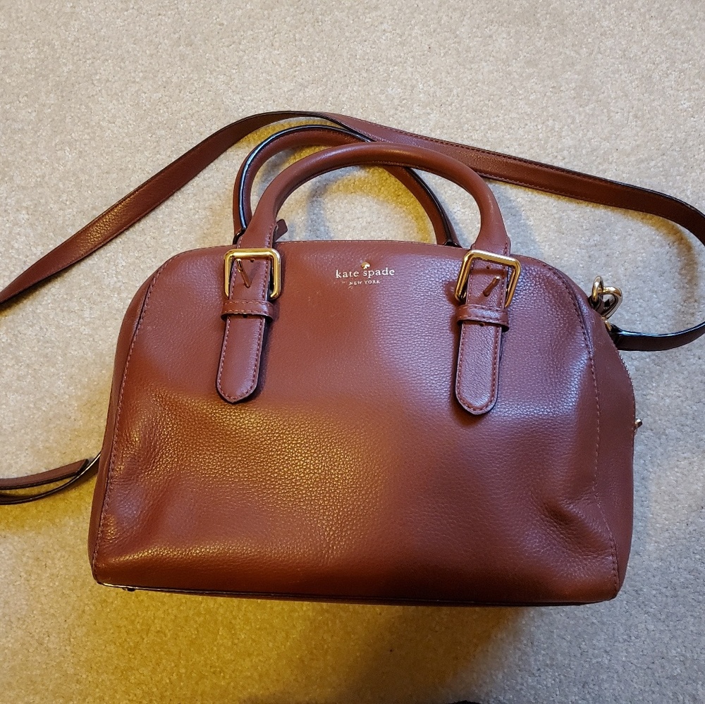 Camel colored kate spade purse, good condition